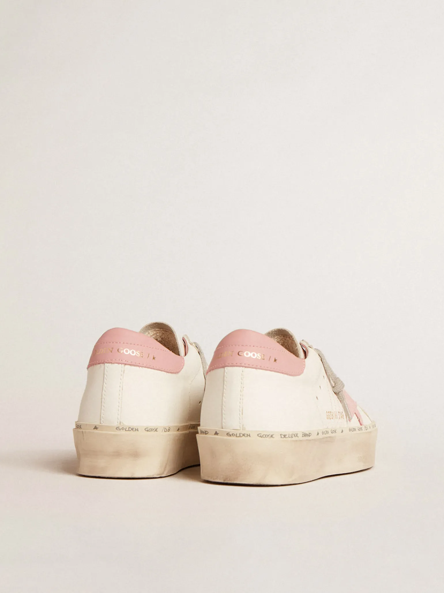Best Sale Hi Star com estrela de suede e talão de couro rosa antigo MULHER Hi Star