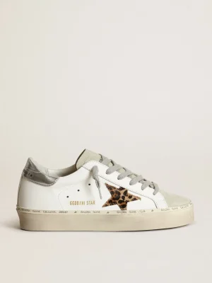 Best Sale Hi Star feminino com estrela de cavalinho leopardo e talão prateado MULHER Hi Star