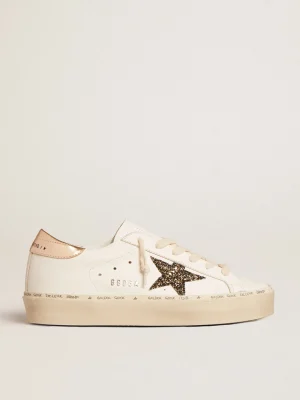 Sale Hi Star LTD com estrela de glitter preto e dourado e talão dourado MULHER Hi Star