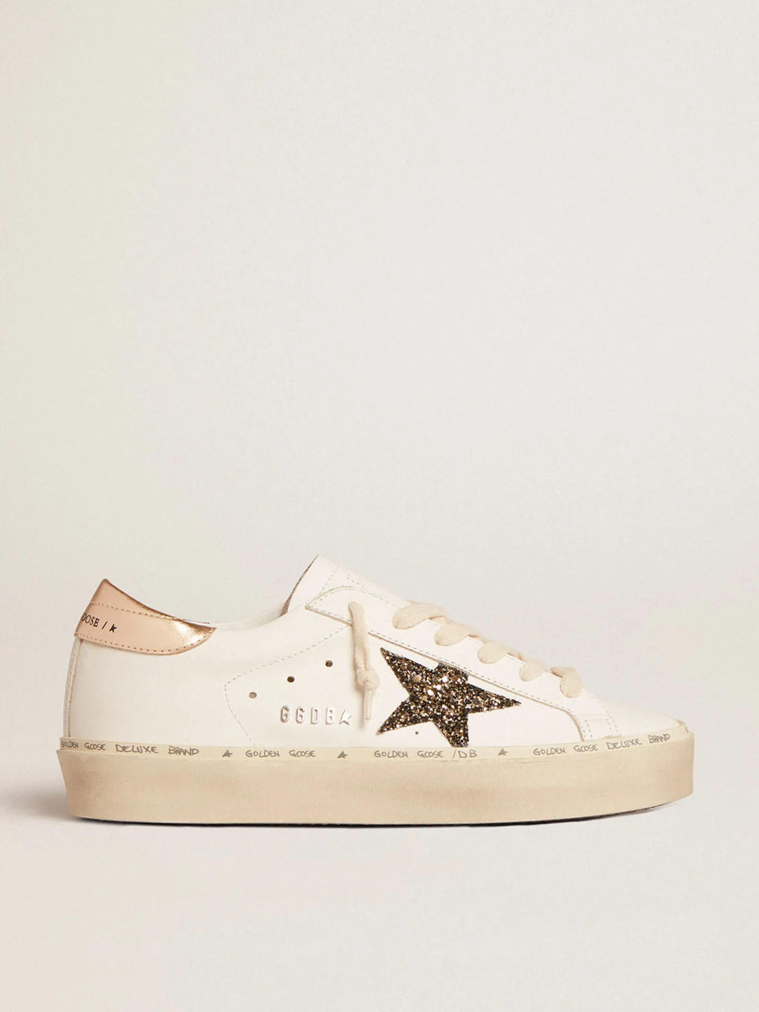 Sale Hi Star LTD com estrela de glitter preto e dourado e talão dourado MULHER Hi Star