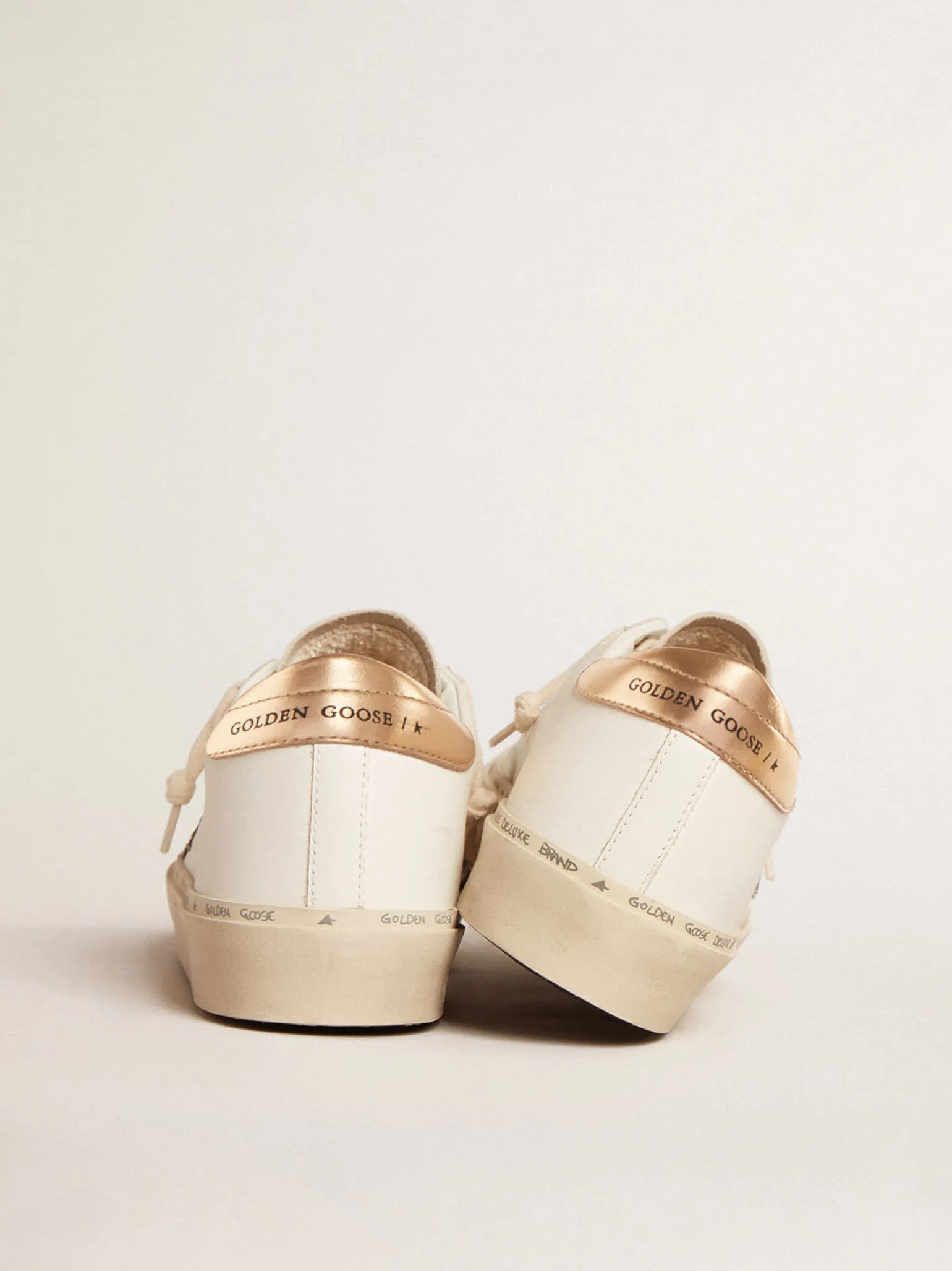 Sale Hi Star LTD com estrela de glitter preto e dourado e talão dourado MULHER Hi Star