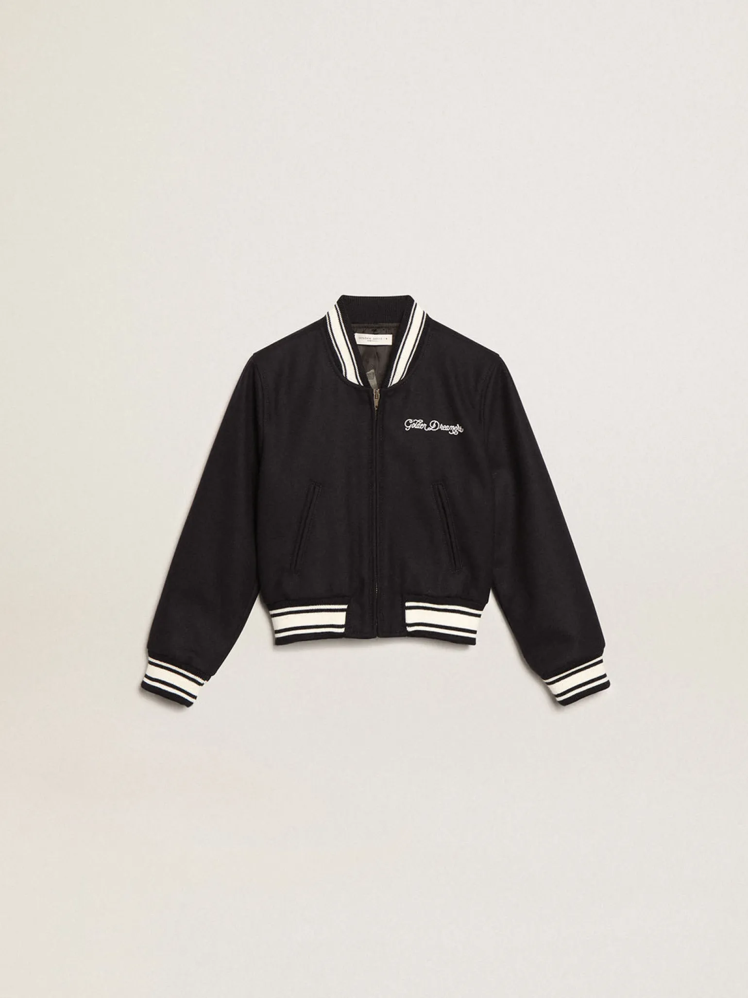 Fashion Jaqueta bomber infantil de lã azul-escura Roupas de cima (4-12 years) | Roupas de cima (4-12 years)