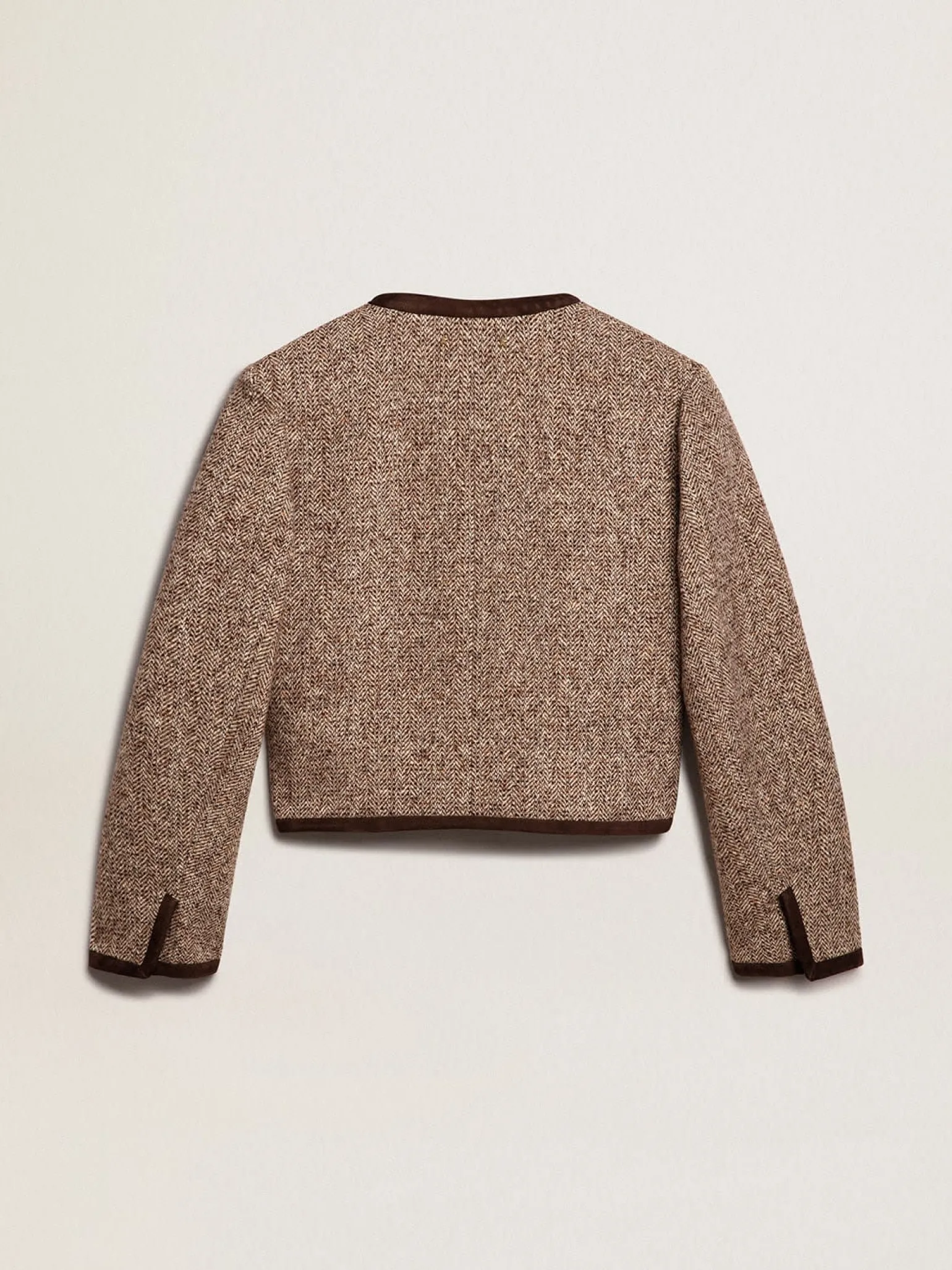 Store Jaqueta cropped marrom com fecho com botões MULHER Casacos e blusões
