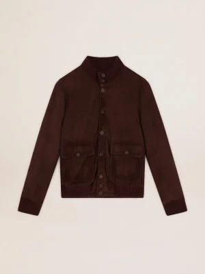 Best Sale Jaqueta Valstar Coleção Golden de suede marrom escuro Casacos e blusões