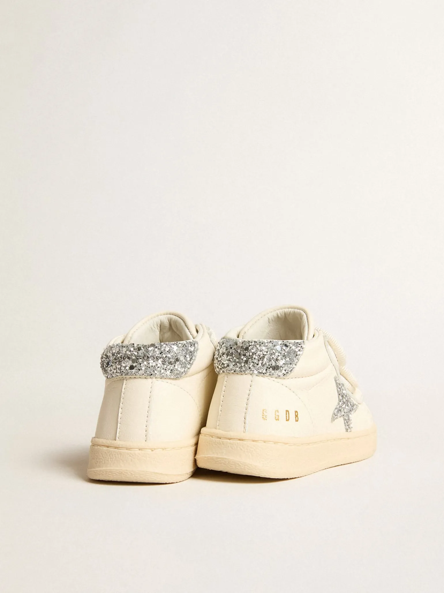 New June de napa com estrela e talão de glitter prateado Meninas pequenas (1-3 anos)