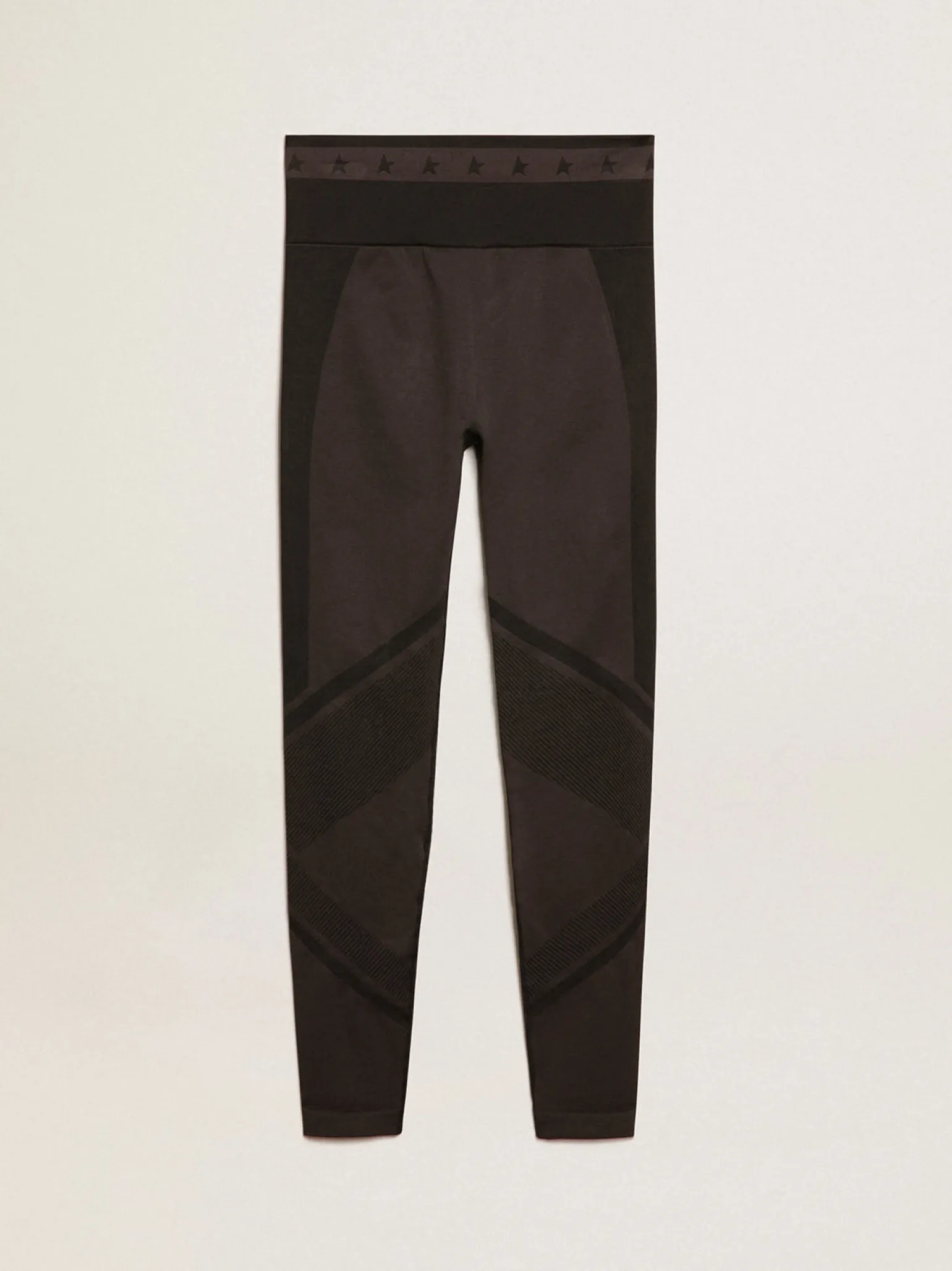 Store Legging feminina preta com meia-costura MULHER Jeans e calças