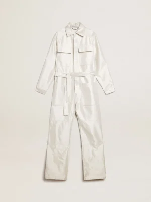 Online Macacão de brim branco dourado MULHER Vestidos e macacões