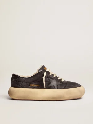 Best Men's Space-Star shoes in quilted nylon with shearling lining Space-Star