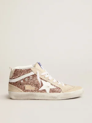 Flash Sale Mid Star feminino com glitter dourado MULHER Mid Star