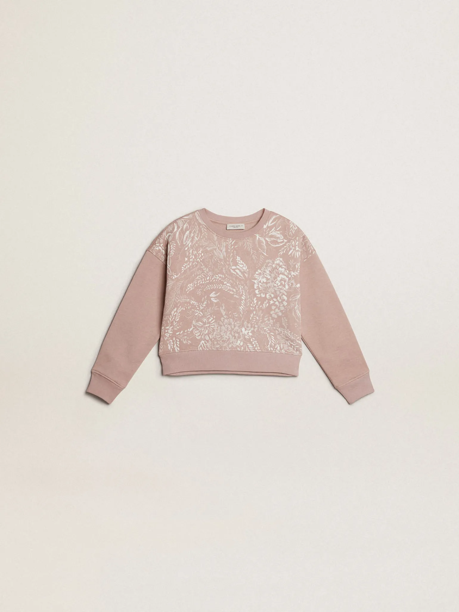 Cheap Moletom cropped de algodão rosa com estampa toile de jouy Roupas de cima (4-12 years)