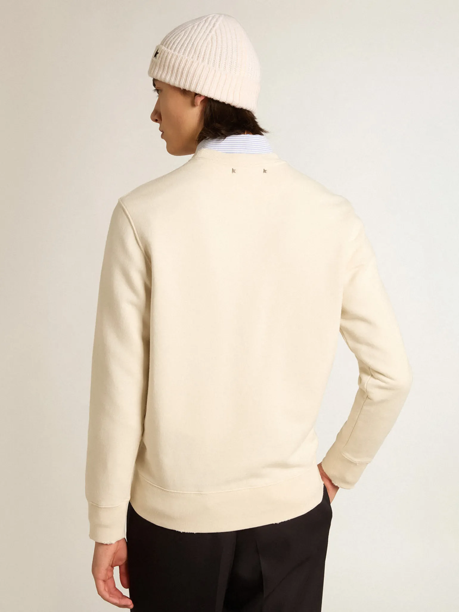 Sale Moletom de algodão branco usado Moletons