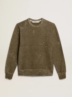 Cheap Moletom de algodão cor de faia efeito vintage Moletons