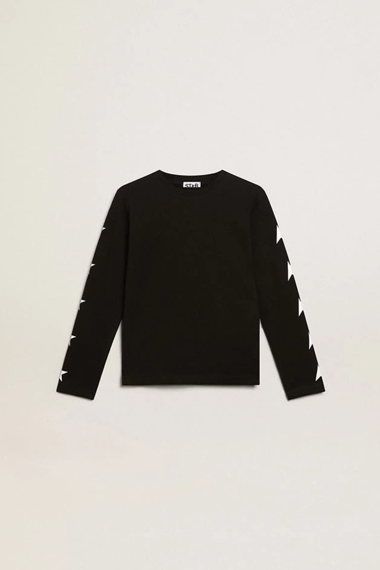 Fashion Moletom infantil masculino preto com estrelas brancas em contraste Roupas de cima (4-12 years)