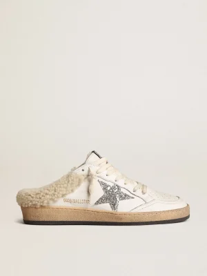 Outlet Mule Ball Star com estrela de glitter e forro de shearling MULHER Ball Star