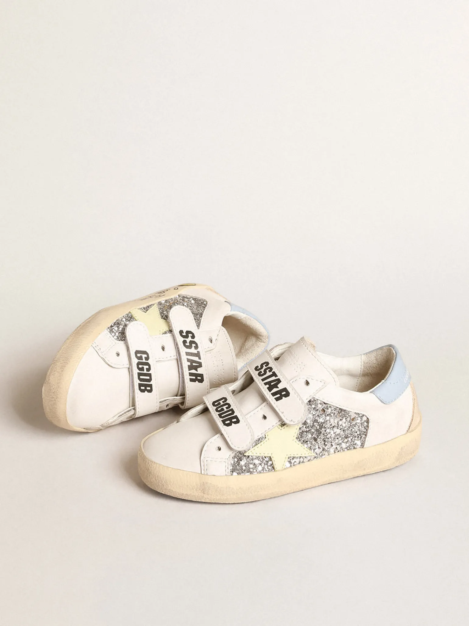 Store Old School Junior base vegetal com estrela amarela e inserções de glitter Meninas pequenas (1-3 anos)