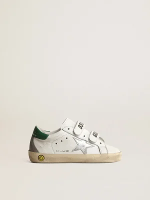 Shop Old School Junior com estrela de couro metálico e talão verde Meninas pequenas (1-3 anos) | Meninos pequenos (1-3 anos)