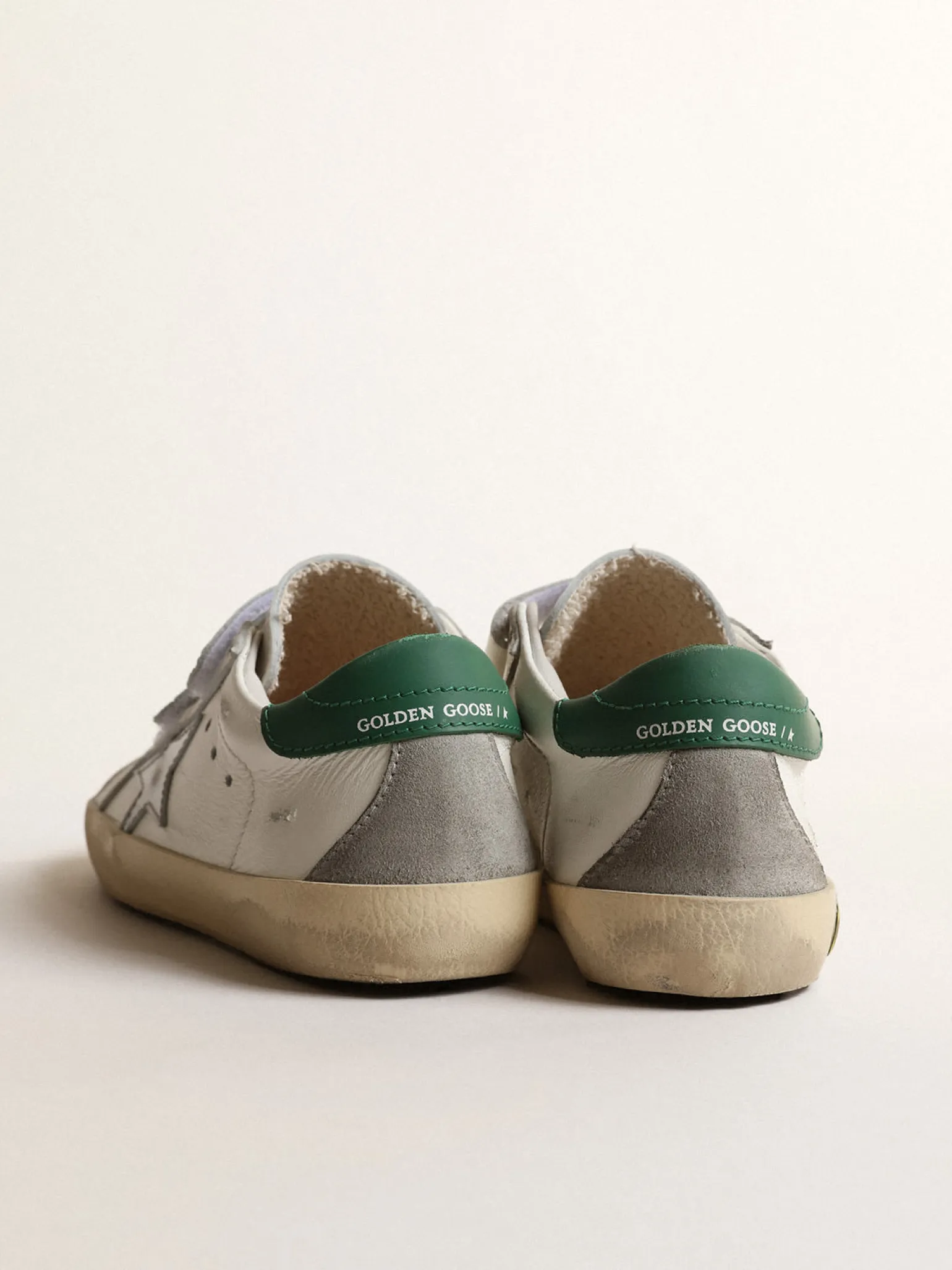 Shop Old School Junior com estrela de couro metálico e talão verde Meninas pequenas (1-3 anos) | Meninos pequenos (1-3 anos)