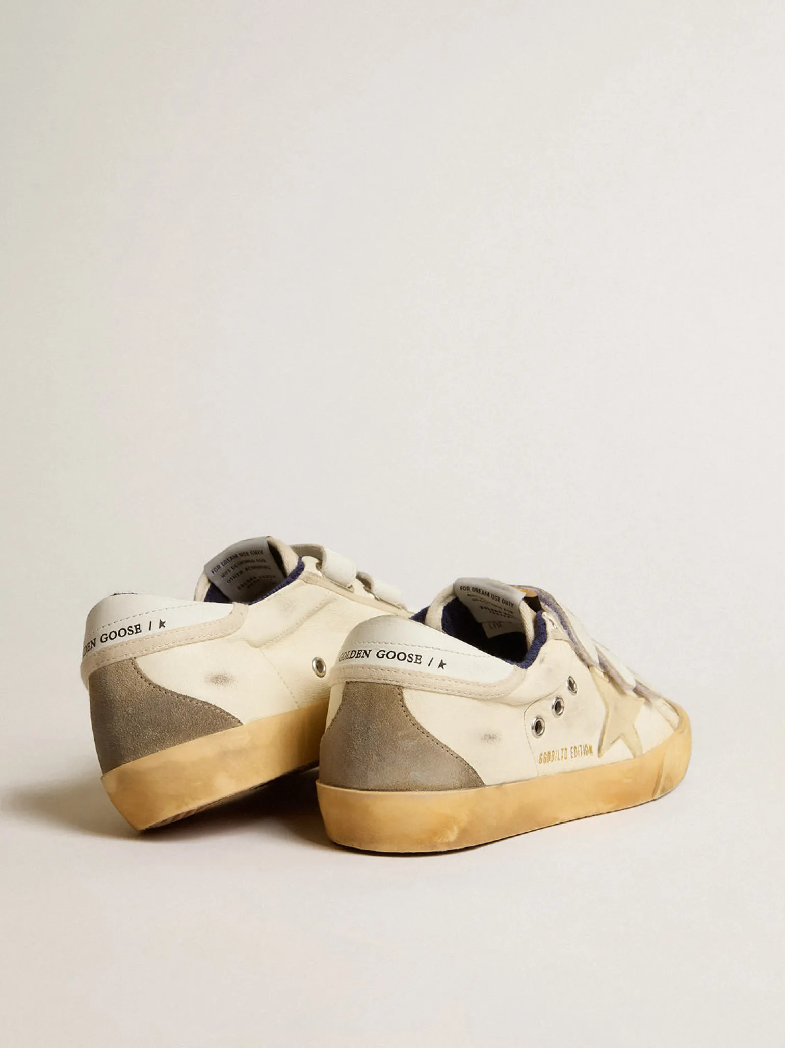 Cheap Old School Masculino LAB de napa com estrela de borracha e inserções de suede Super-Star