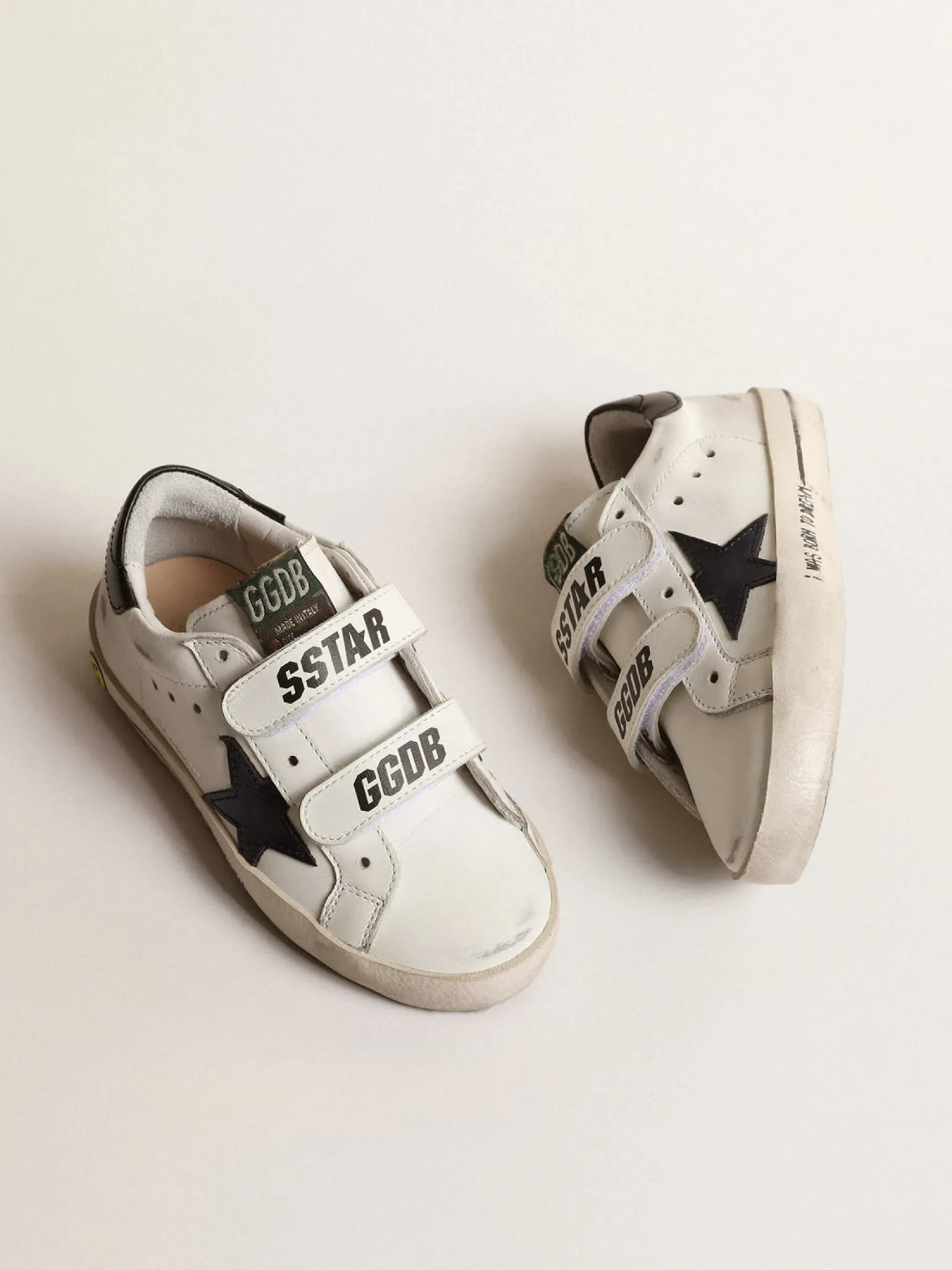 Cheap Old School Young com estrela de couro metálico e talão preto Meninas (4-10 anos) | Meninos (4-10 anos)