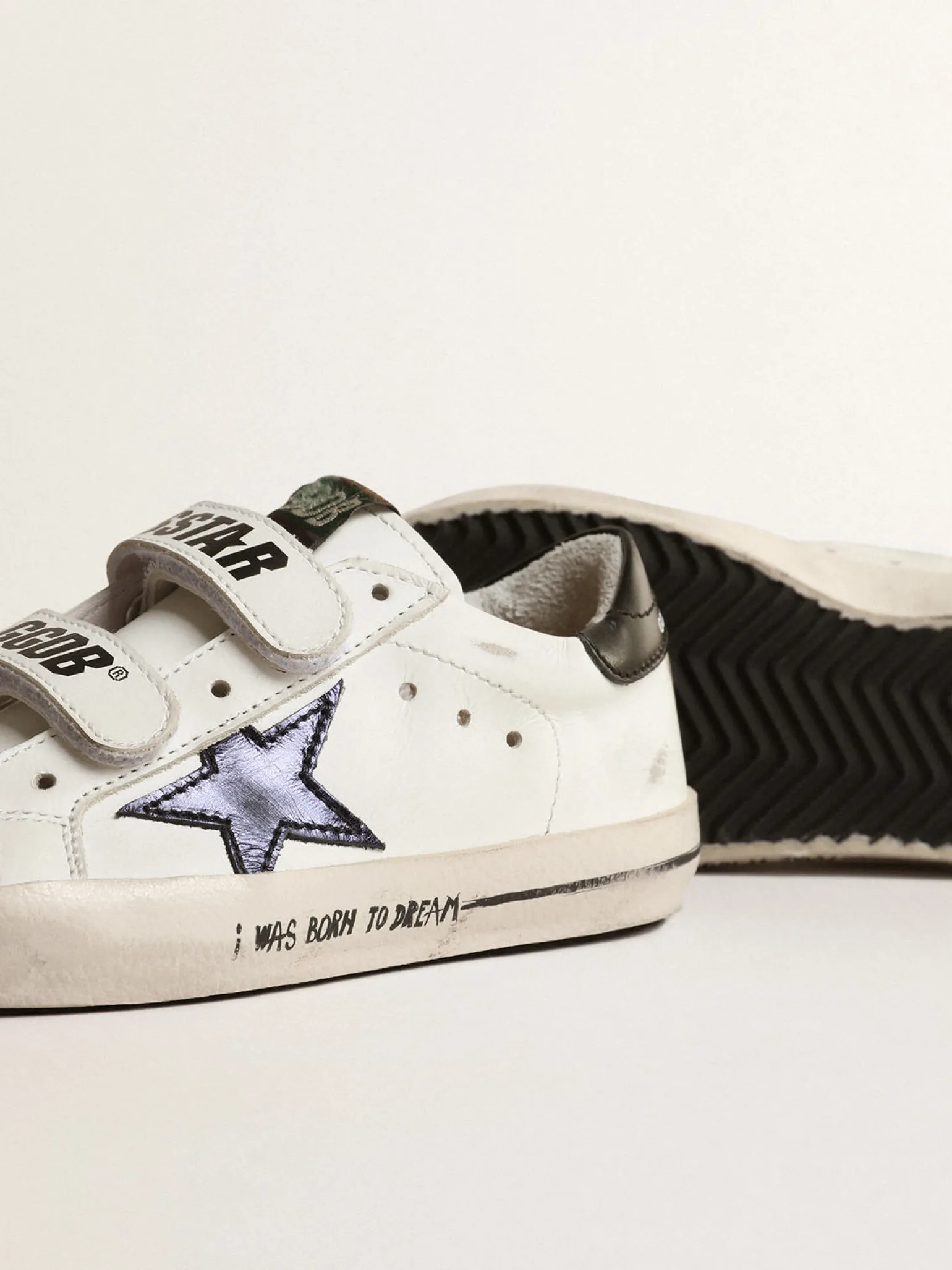 Cheap Old School Young com estrela de couro metálico e talão preto Meninas (4-10 anos) | Meninos (4-10 anos)
