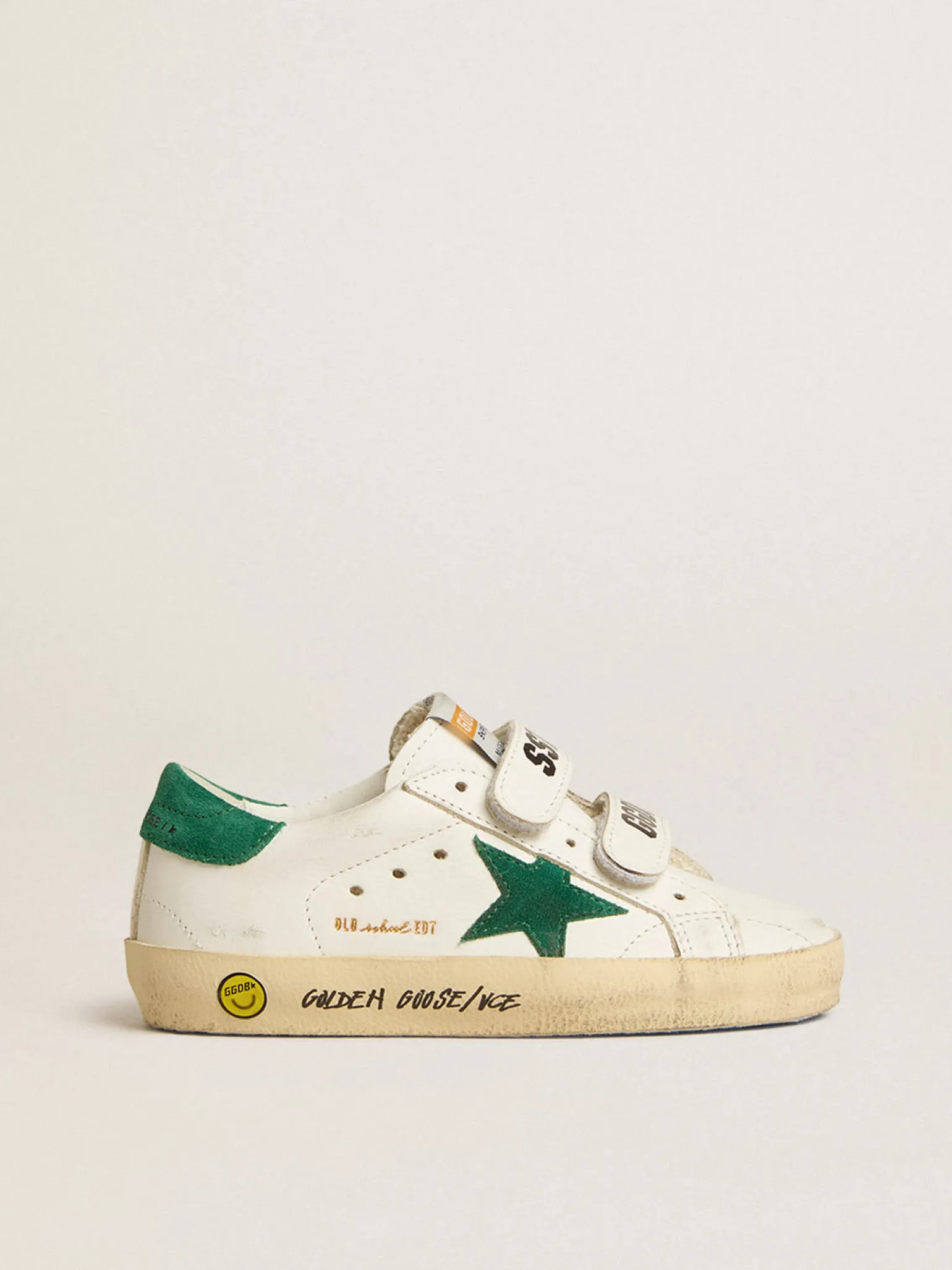 New Old School Young com estrela e talão de suede verde Meninos (4-10 anos)