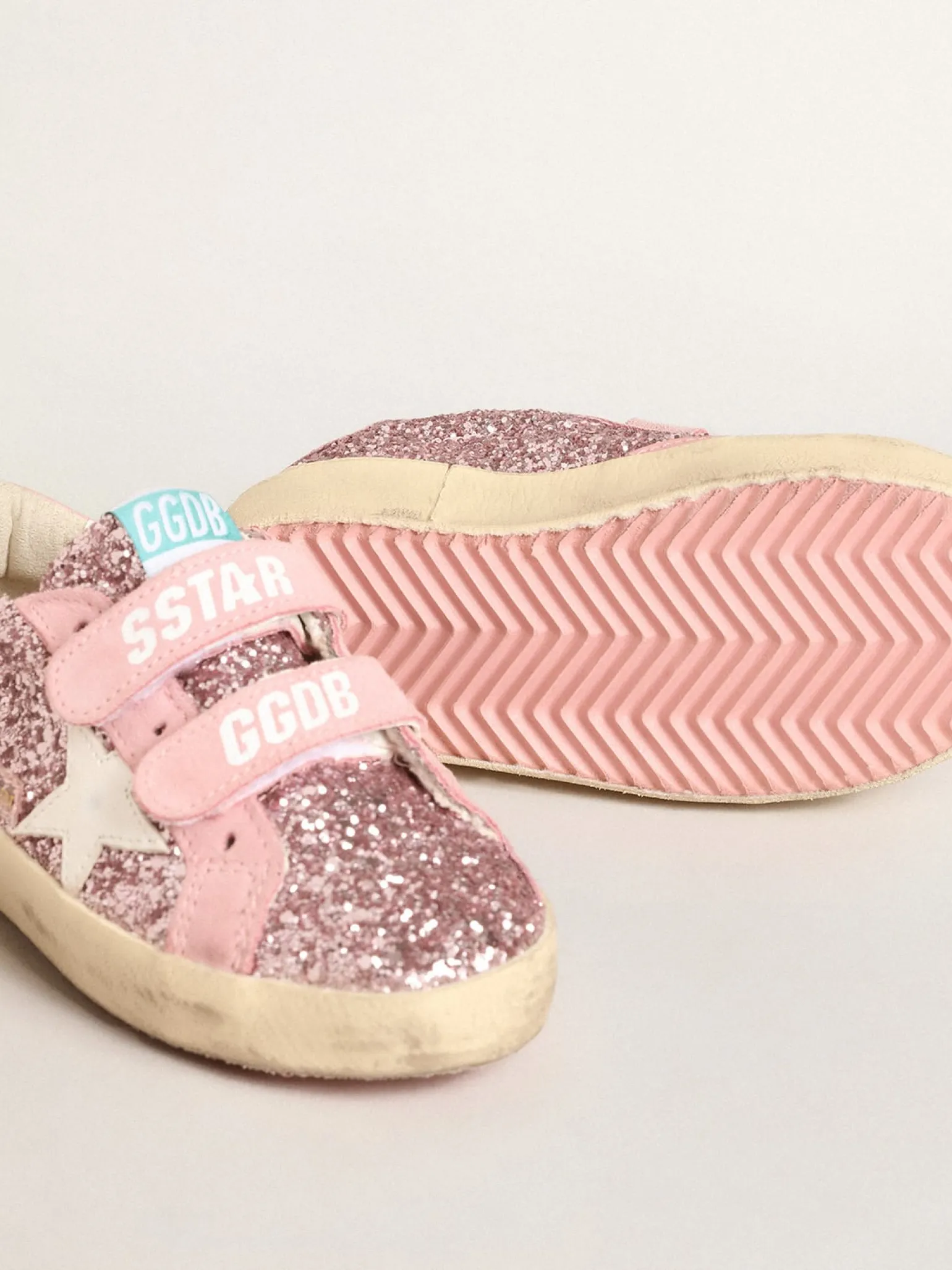 Store Old School Young de glitter lilás com estrela branca e talão rosa Meninas (4-10 anos)