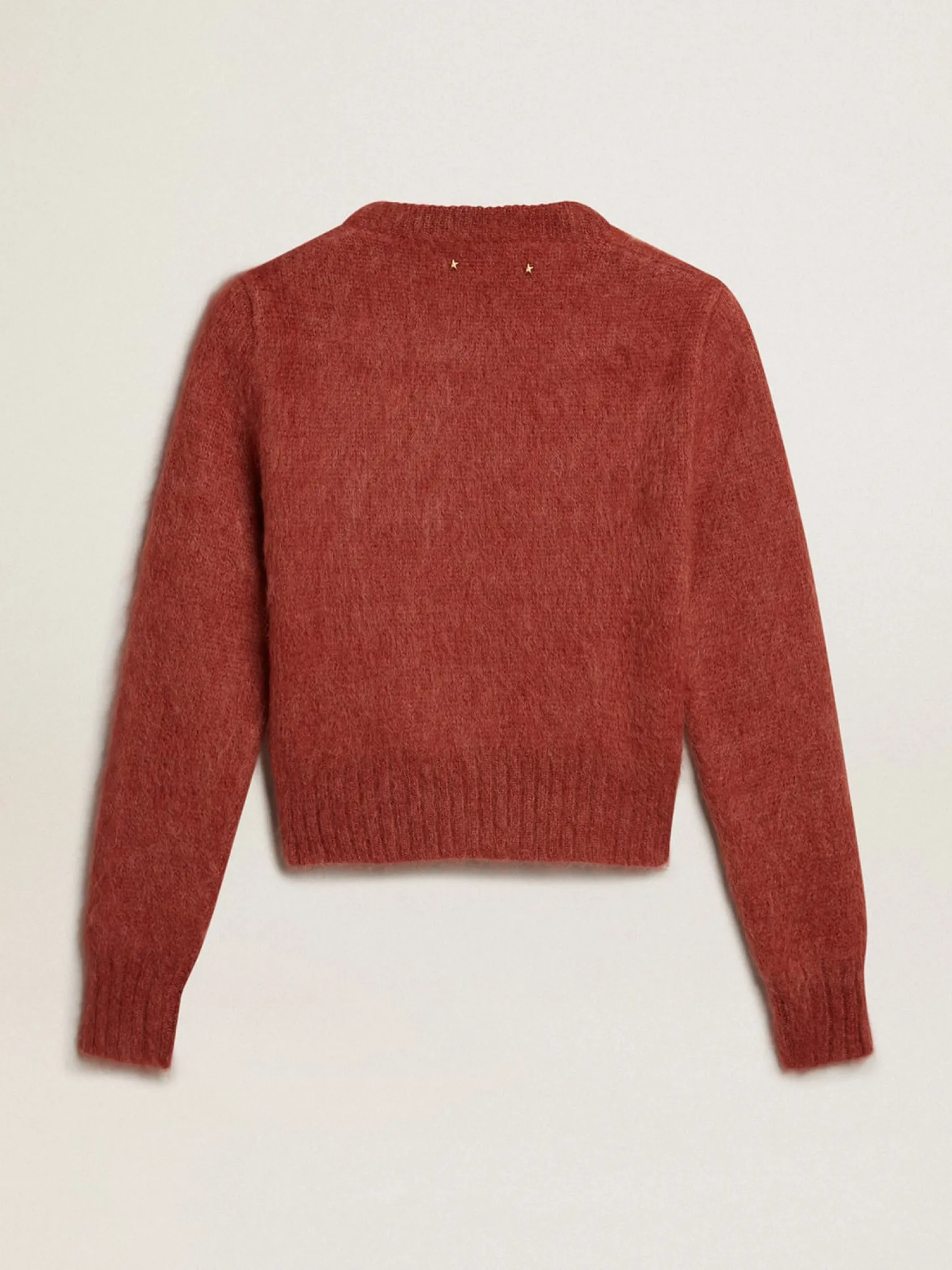New Pulôver cropped de mohair lilás escuro MULHER Malhas