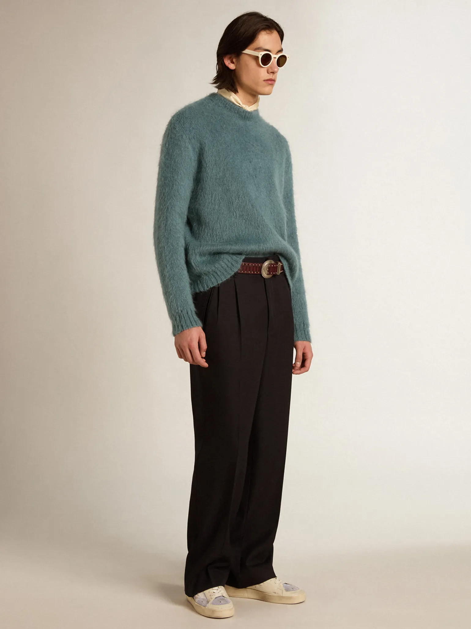 Best Sale Pulôver de mohair azul pálido Malhas