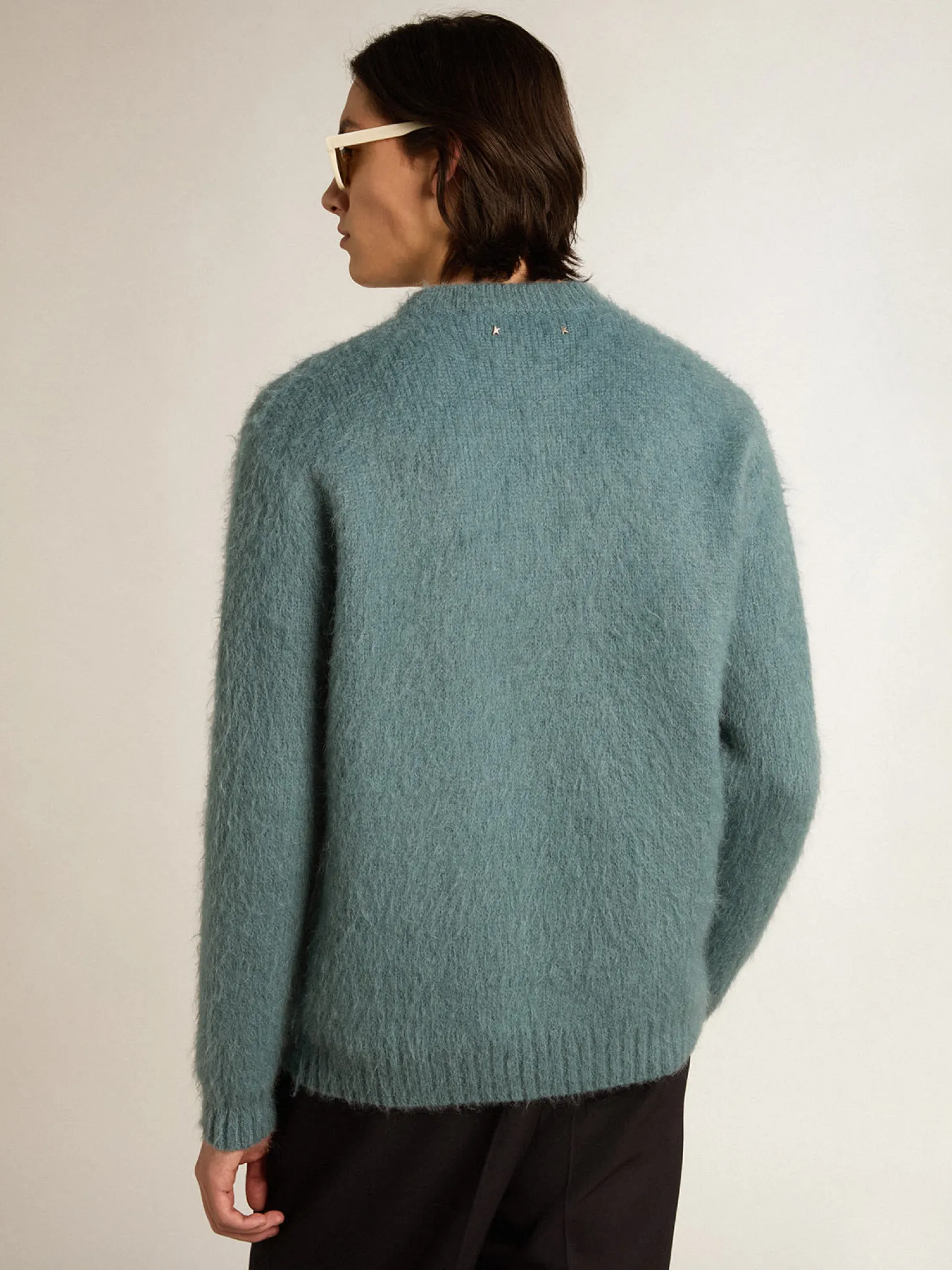 Best Sale Pulôver de mohair azul pálido Malhas