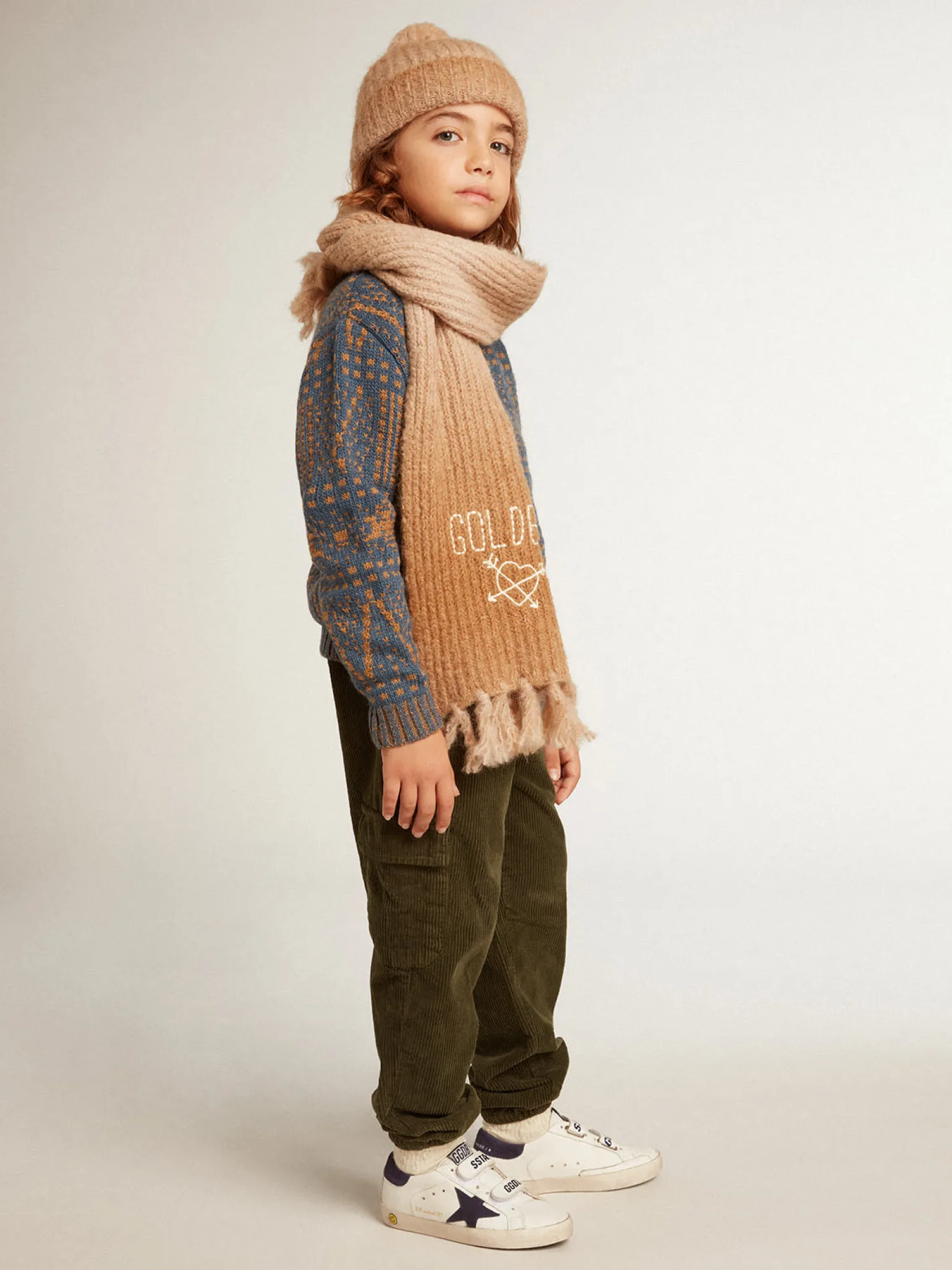 Discount Pulôver infantil masculino de gola redonda com estampa fair isle azul Roupas de cima (4-12 years)