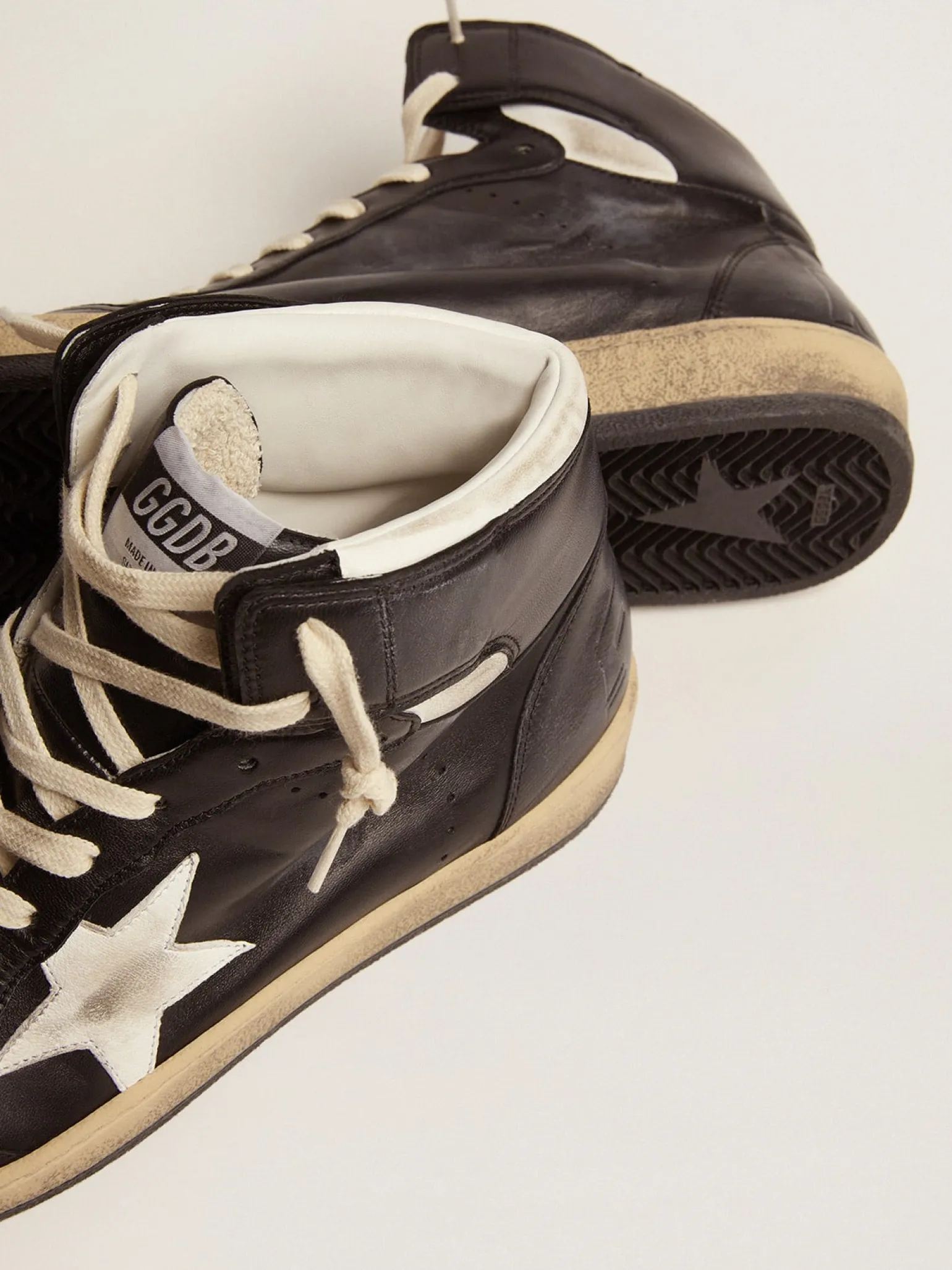 Store Sky-Star masculino de napa preta com estrela branca Sky-Star