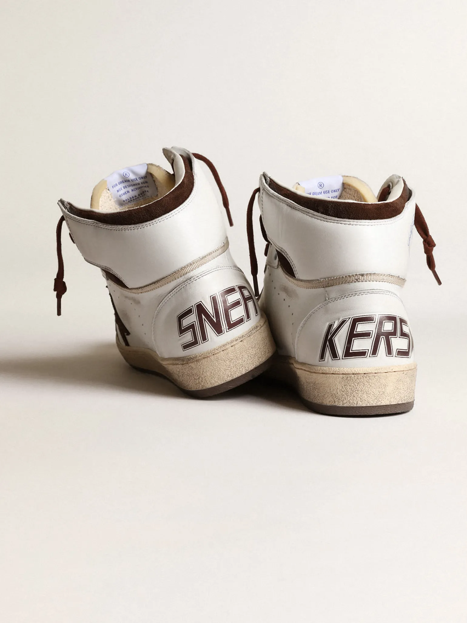 Sale Sky-Star Masculino de napa branca com estrela de suede chocolate Sky-Star