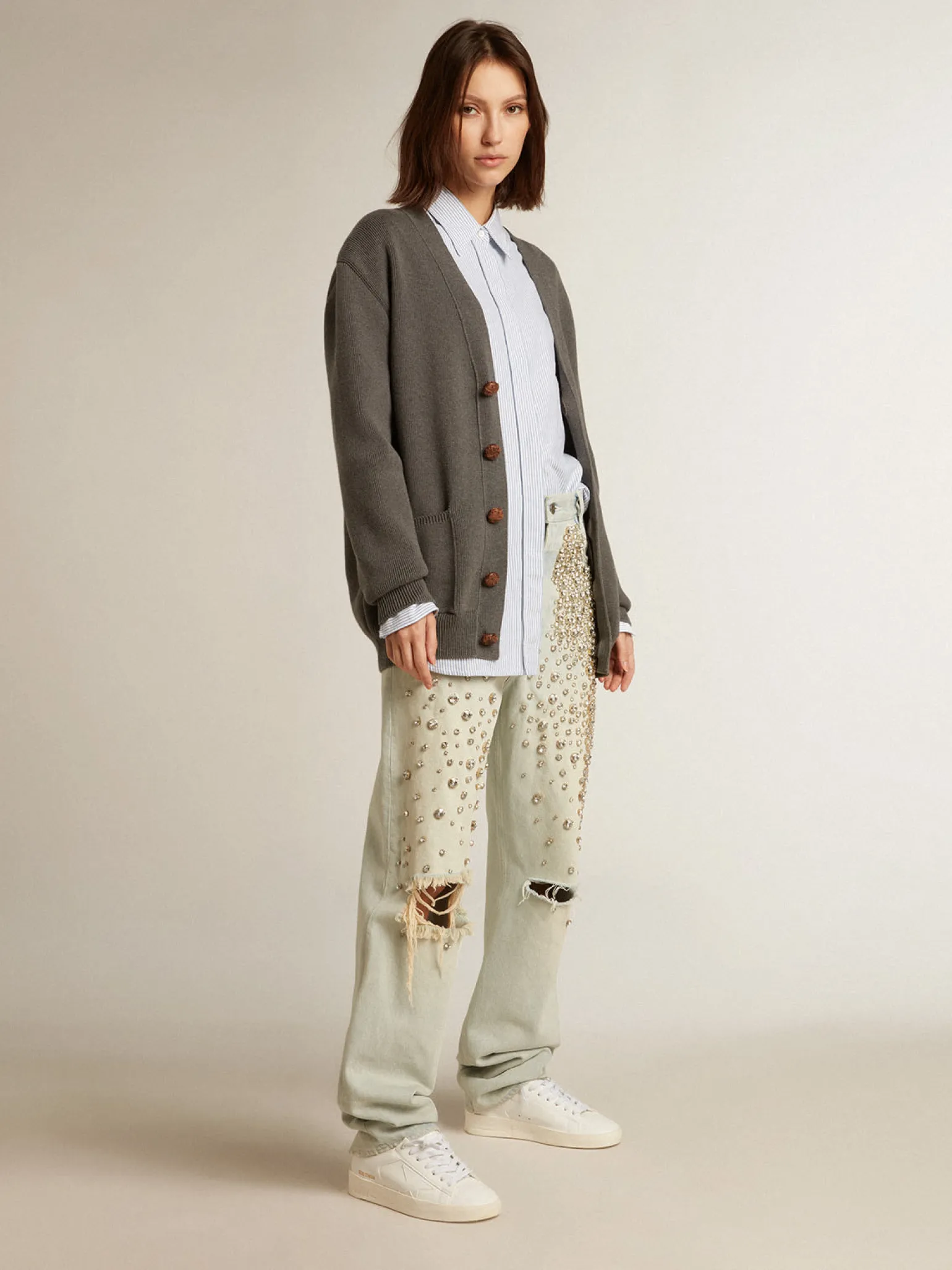 Clearance Stardan Feminino com base vegetal e estrela e talão brancos MULHER Stardan