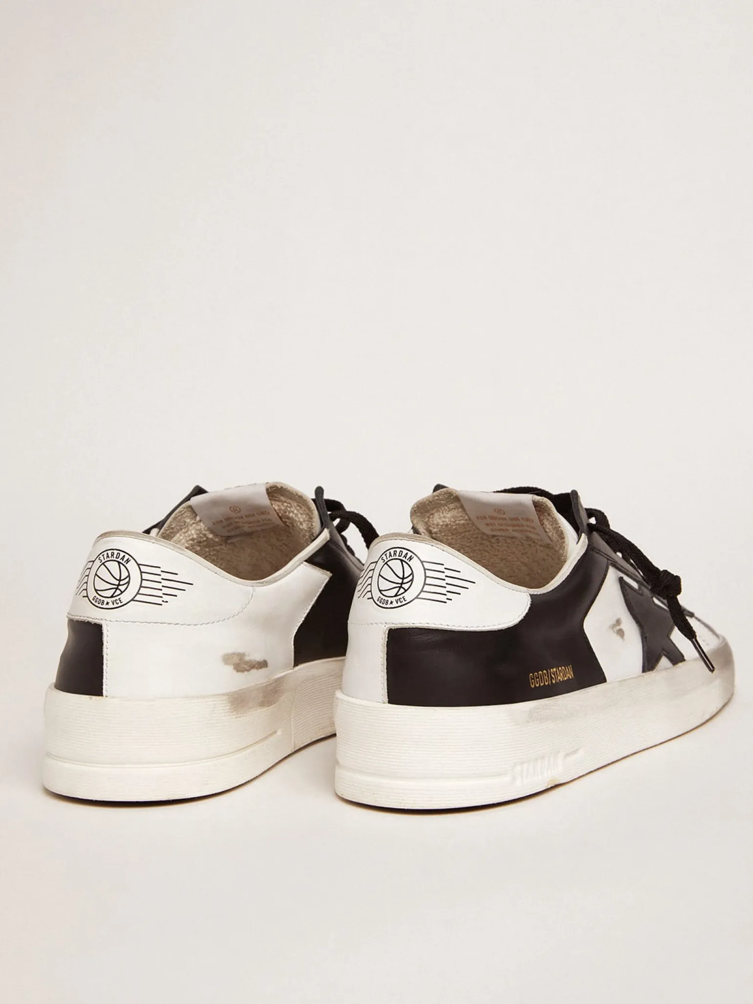 Discount Stardan feminino de couro branco e preto MULHER Stardan