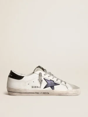 Shop Super-Star com estrela de couro metálico azul e talão preto Super-Star