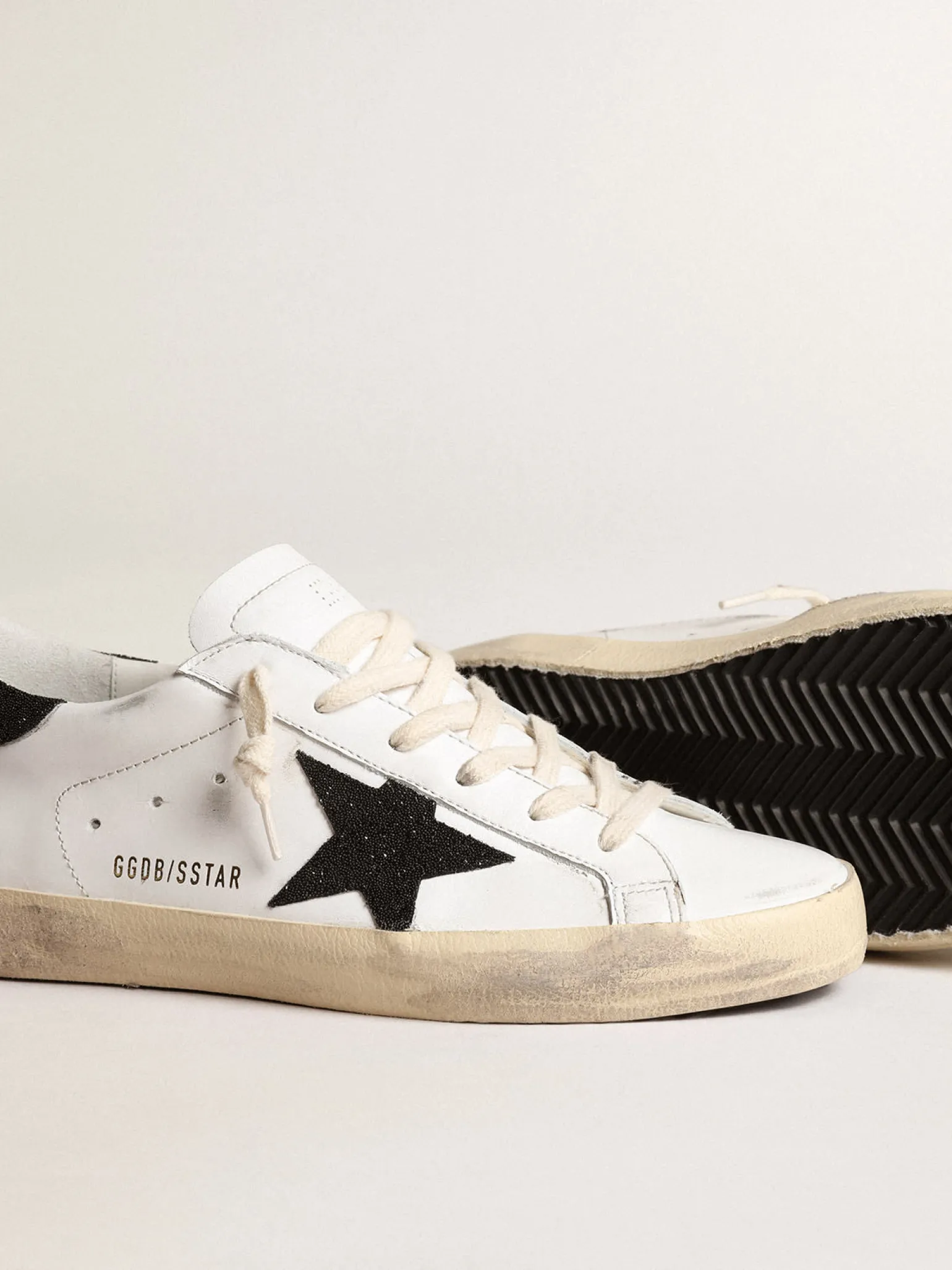 Cheap Super-Star com estrela e talão com cristais Swarovski pretos MULHER Super-Star