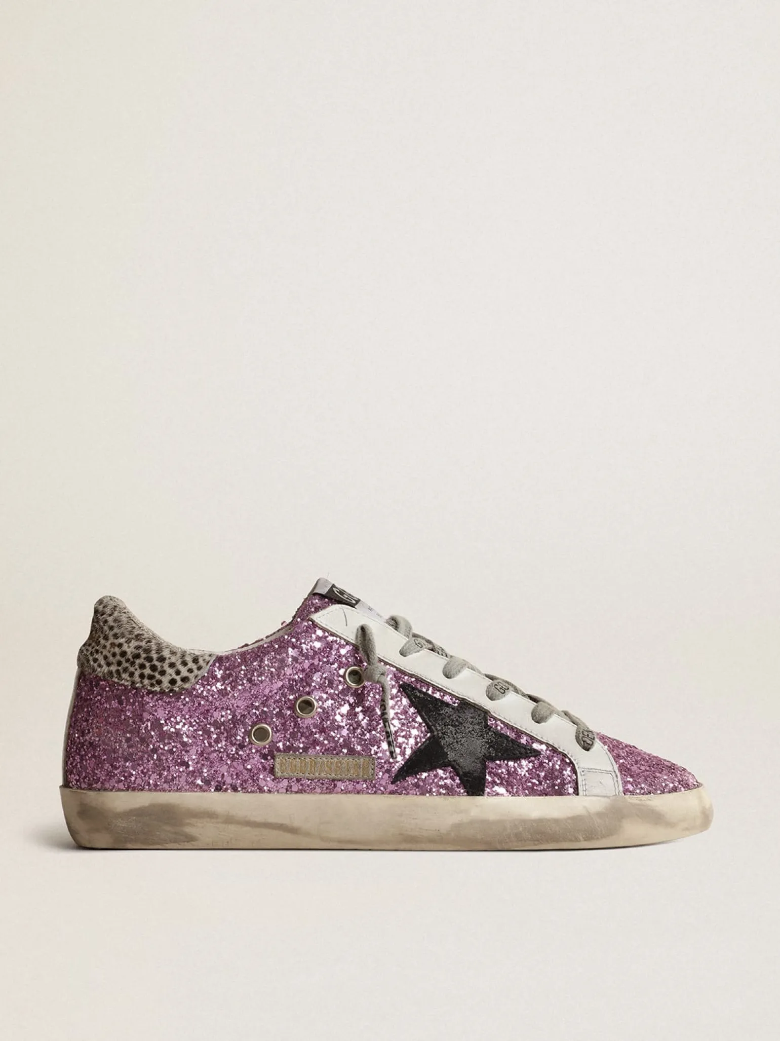 Shop Super-Star de glitter cor lavanda com estrela preta MULHER Super-Star