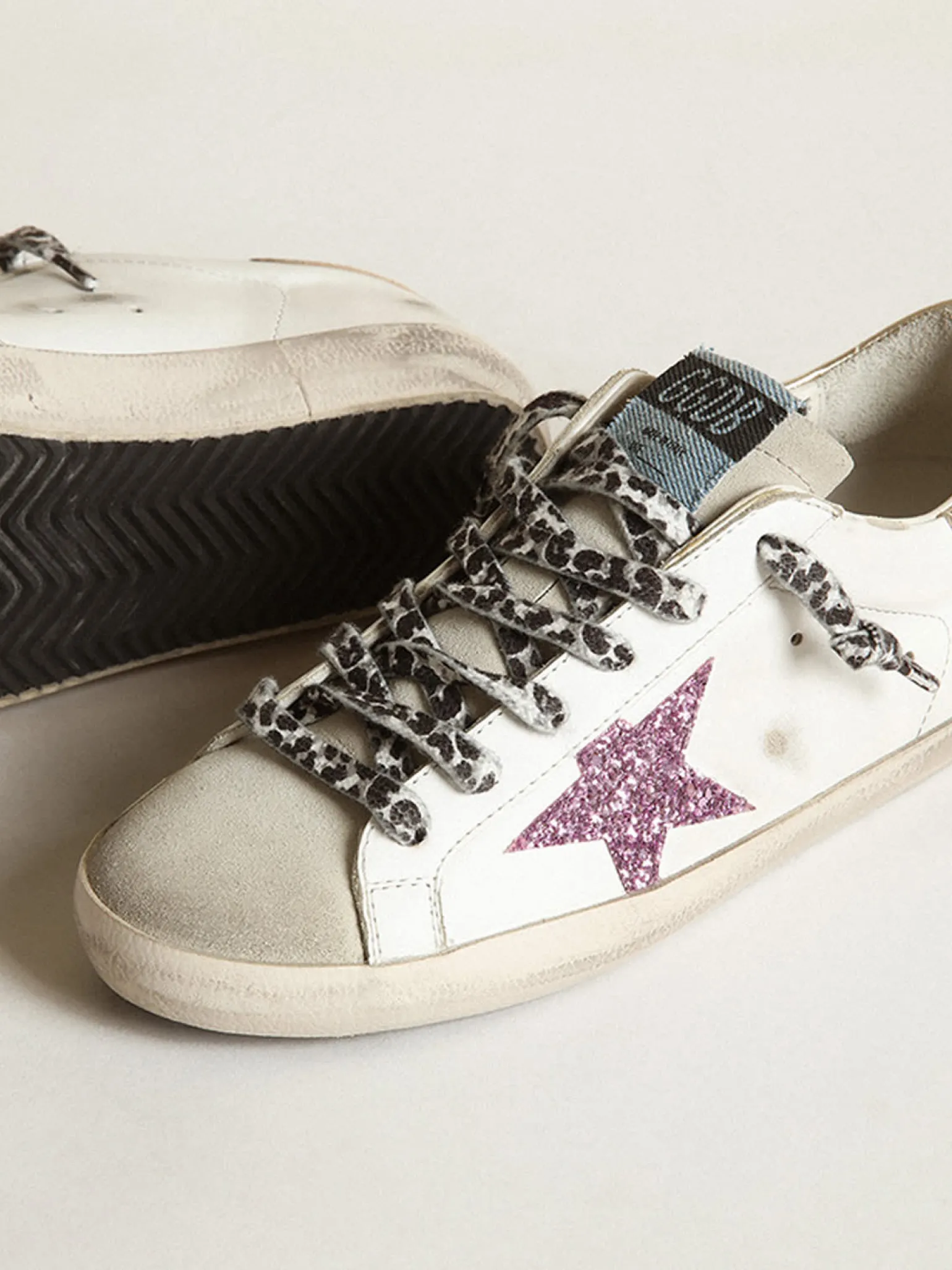 Cheap Super-Star feminino glitter e talão dourado MULHER Super-Star