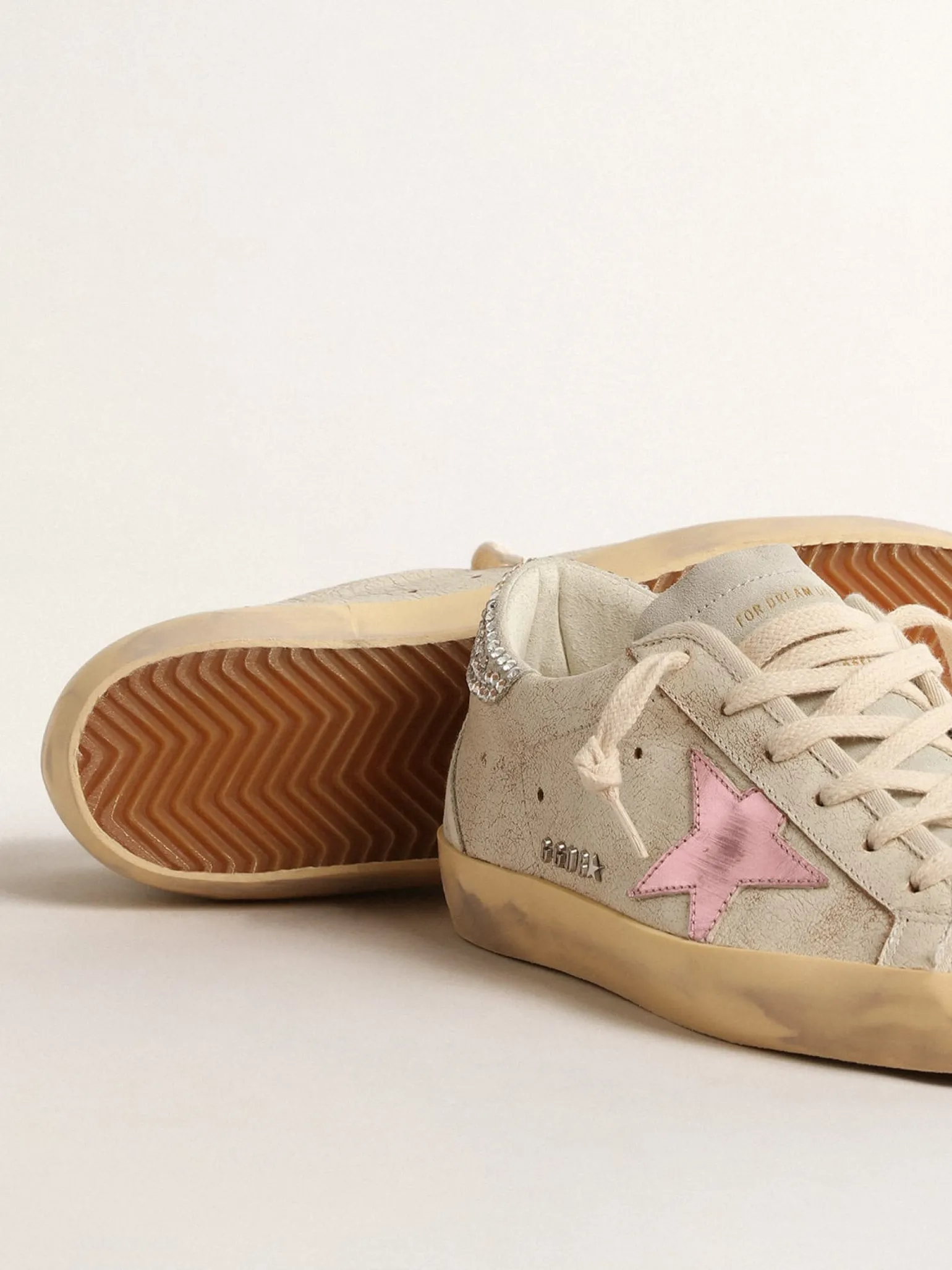 Fashion Super-Star LTD cru com talão com cristais Swarovski MULHER Super-Star