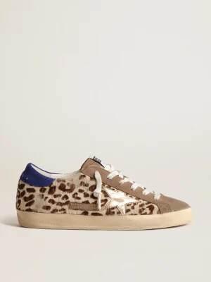 Fashion Super-Star LTD de couro cavalinho com estrela dourada e talão de suede MULHER Super-Star