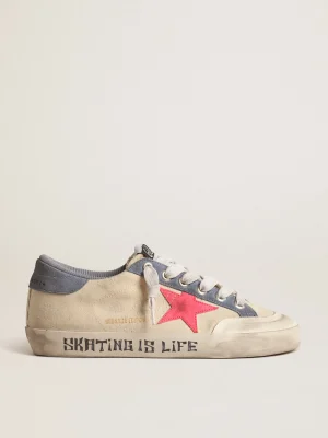 Sale Super-Star Penstar LTD de lona com estrela de suede cor de lagosta MULHER Super-Star