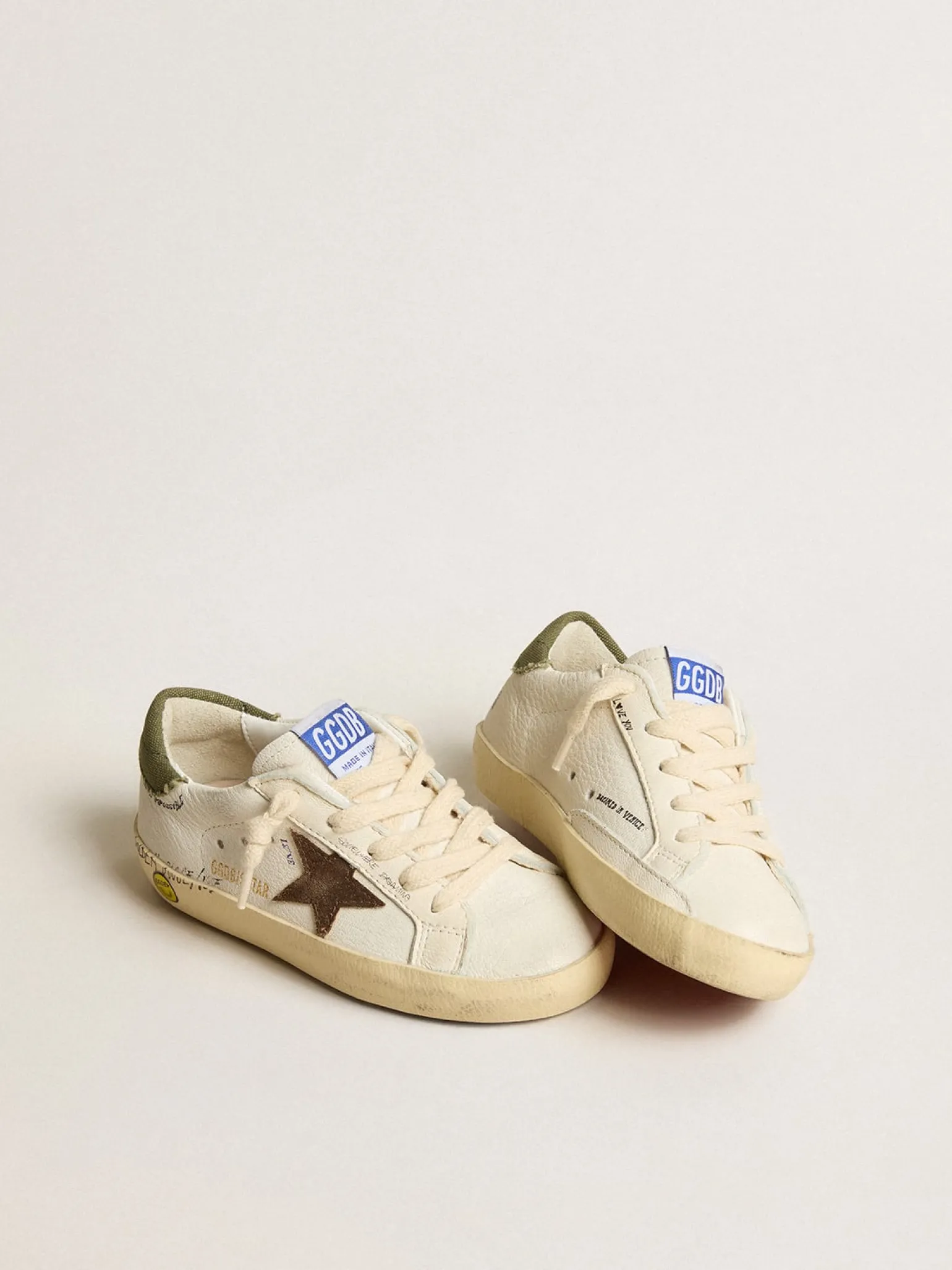 Hot Super-Star Young de napa com estrela de suede e talão verde Meninos (4-10 anos)