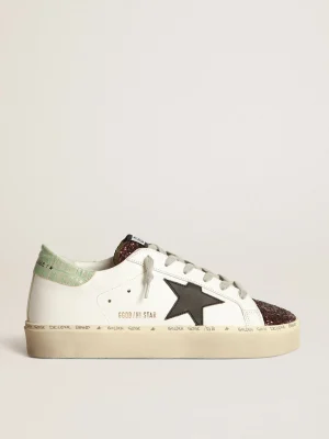 Online Tênis Hi-Star branco com inserção de glitter e estrela preta MULHER Hi Star