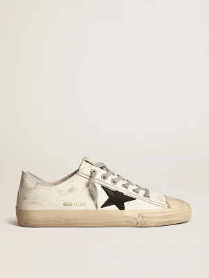 Cheap Tênis V-Star de napa branco sujo com estrela de nubuk preto Beachwear | V-Star