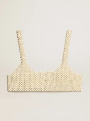Best Sale Top feminino com colar de pérolas MULHER Camisetas