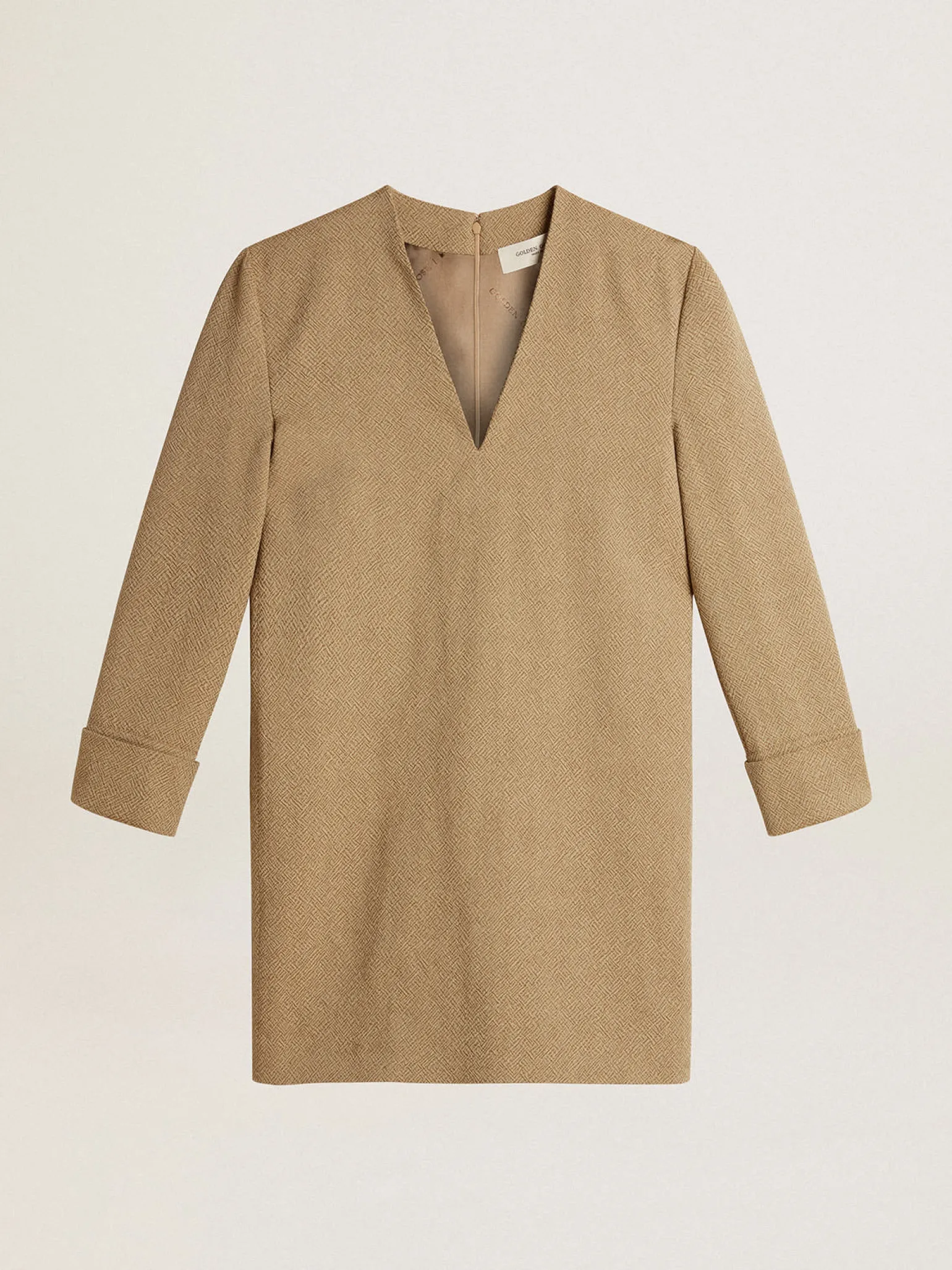 Fashion Vestido curto de lã cor de faia clara MULHER Vestidos e macacões