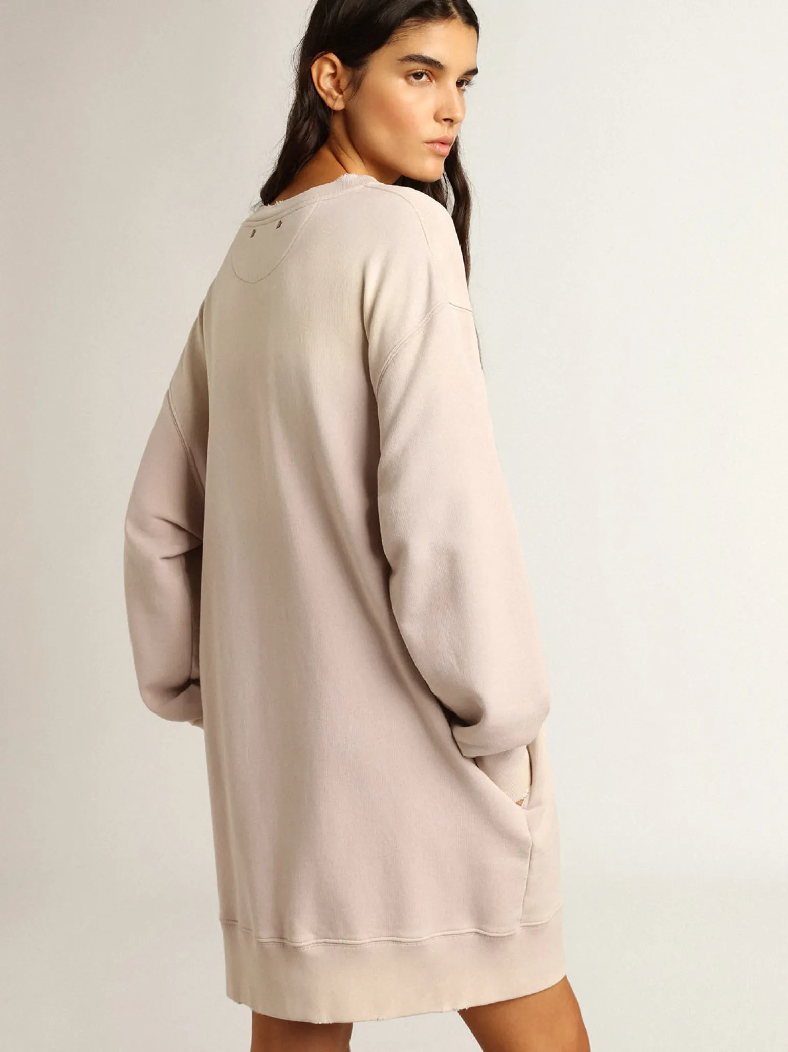 Discount Vestido de moletom rosa pálido com tratamento desgastado MULHER Vestidos e macacões