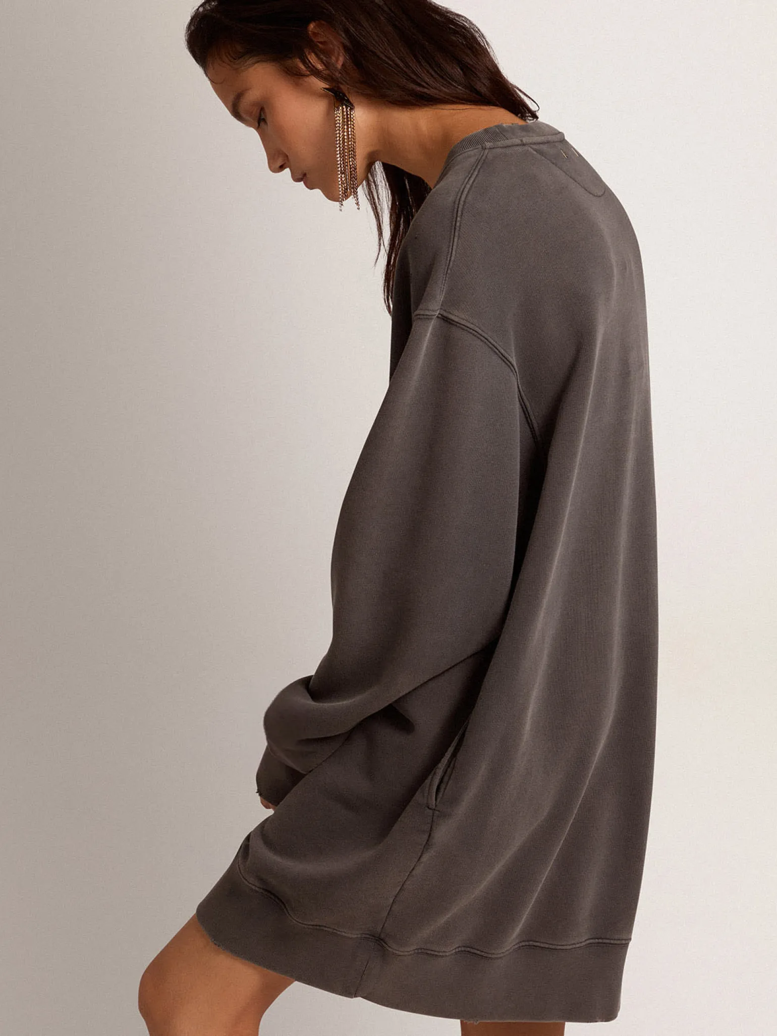 Flash Sale Vestido moletom feminino com logo cinza MULHER Vestidos e macacões