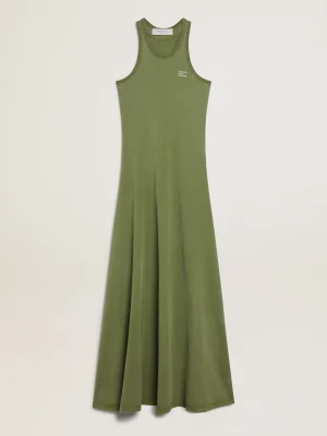 Cheap Vestido regata cor de pesto MULHER Vestidos e macacões