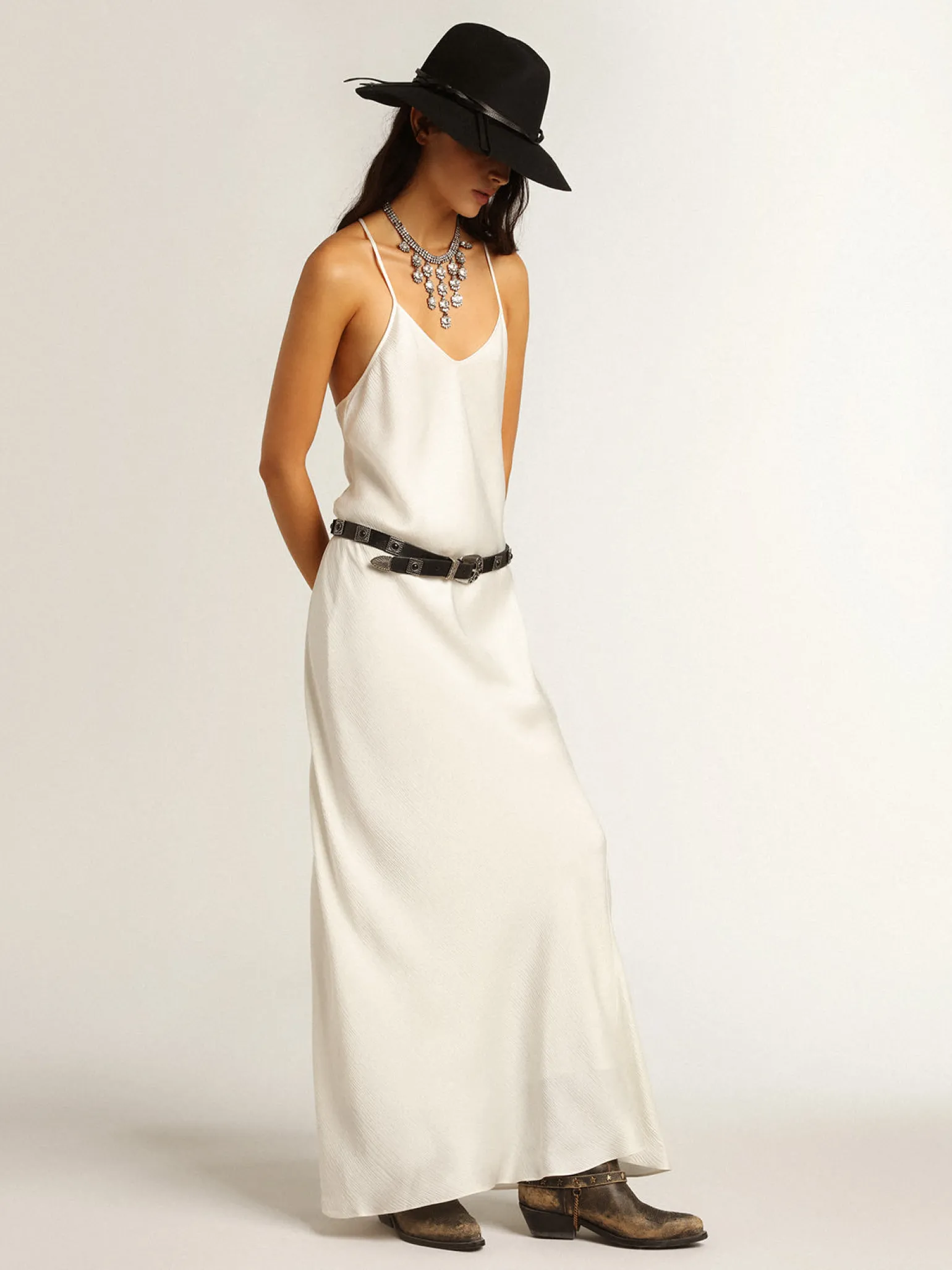 Cheap Vestido slip dress cor de pergaminho MULHER Vestidos e macacões